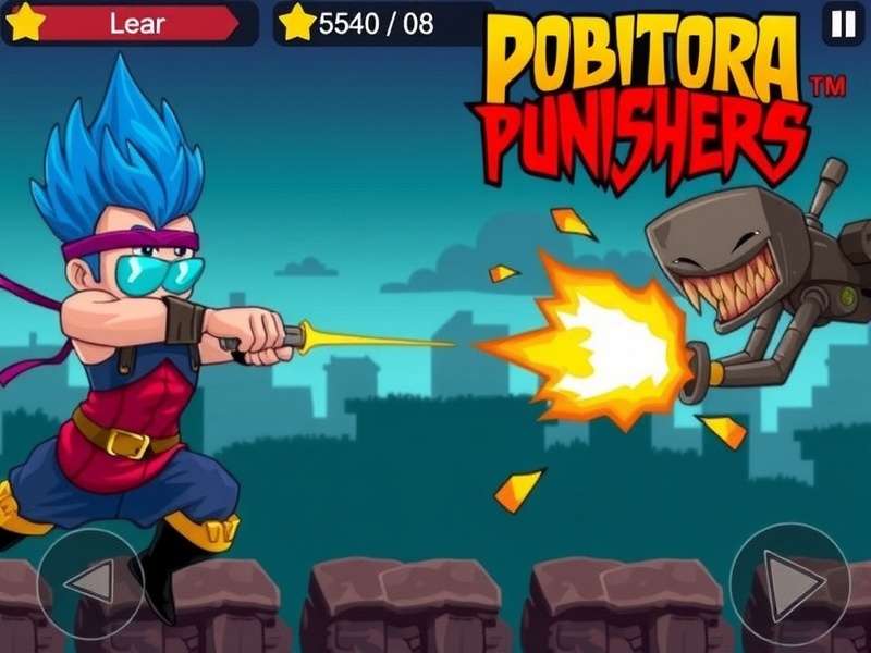 Pobitora Punishers game screenshot showing hero character in action